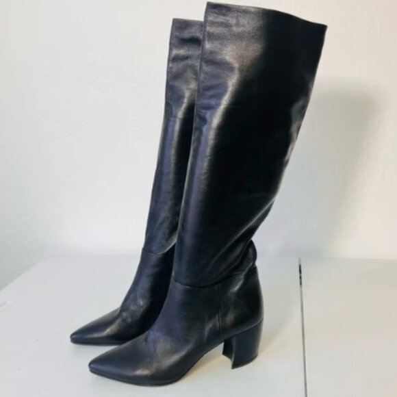 PRADA Authentic Buttery Soft Calf High Leather Boots 38 - Picture 1 of 8
